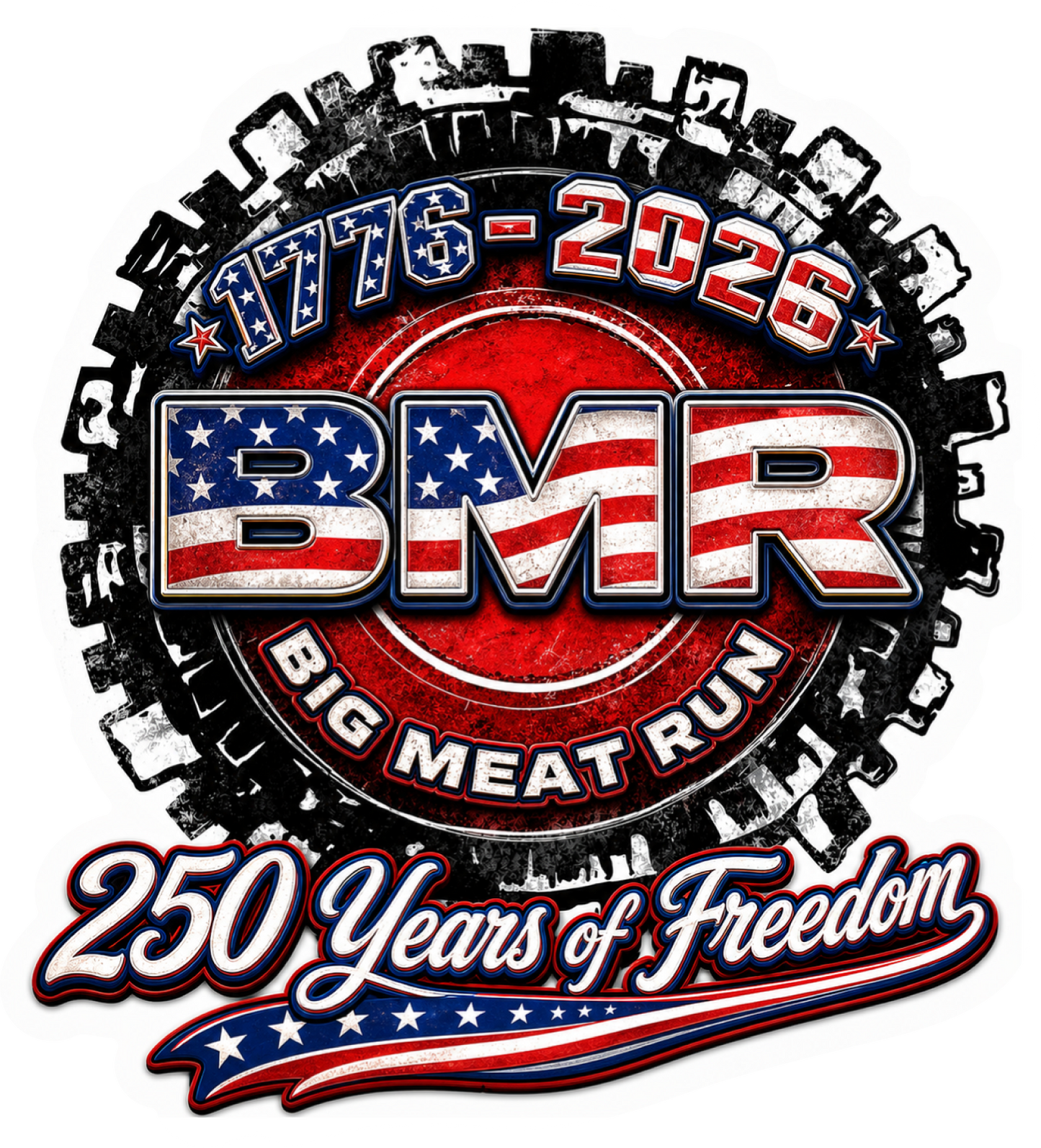 BMR Logo Sticker Holographic 1776-2026