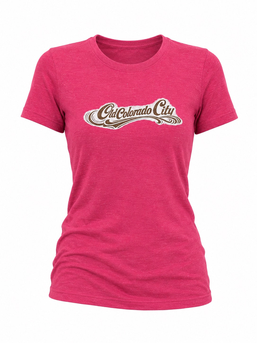 Ladies Old Colorado City Frontier Tee on Sparkling Pink