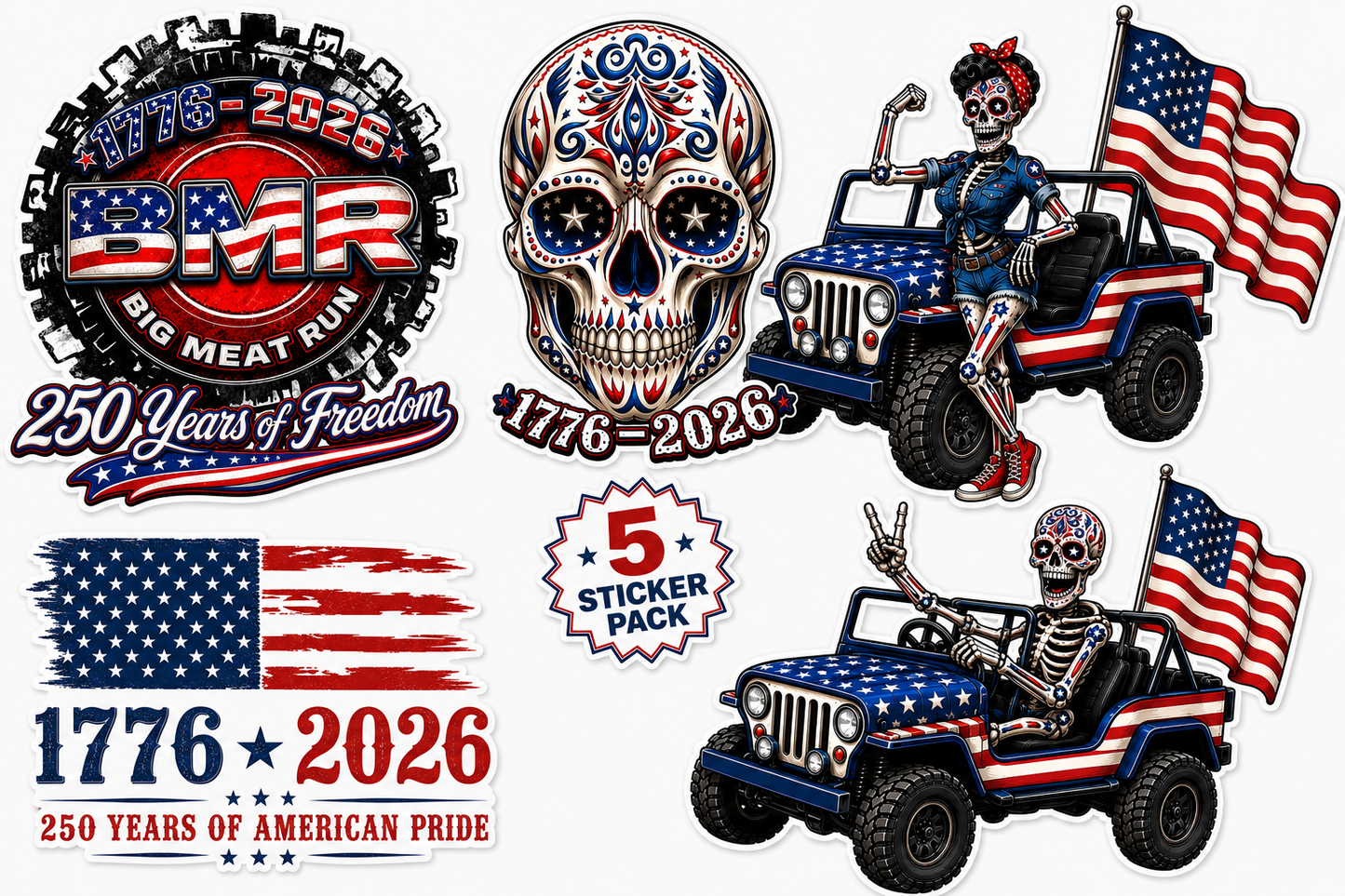 BMR™ Patriotic Sticker Pack
