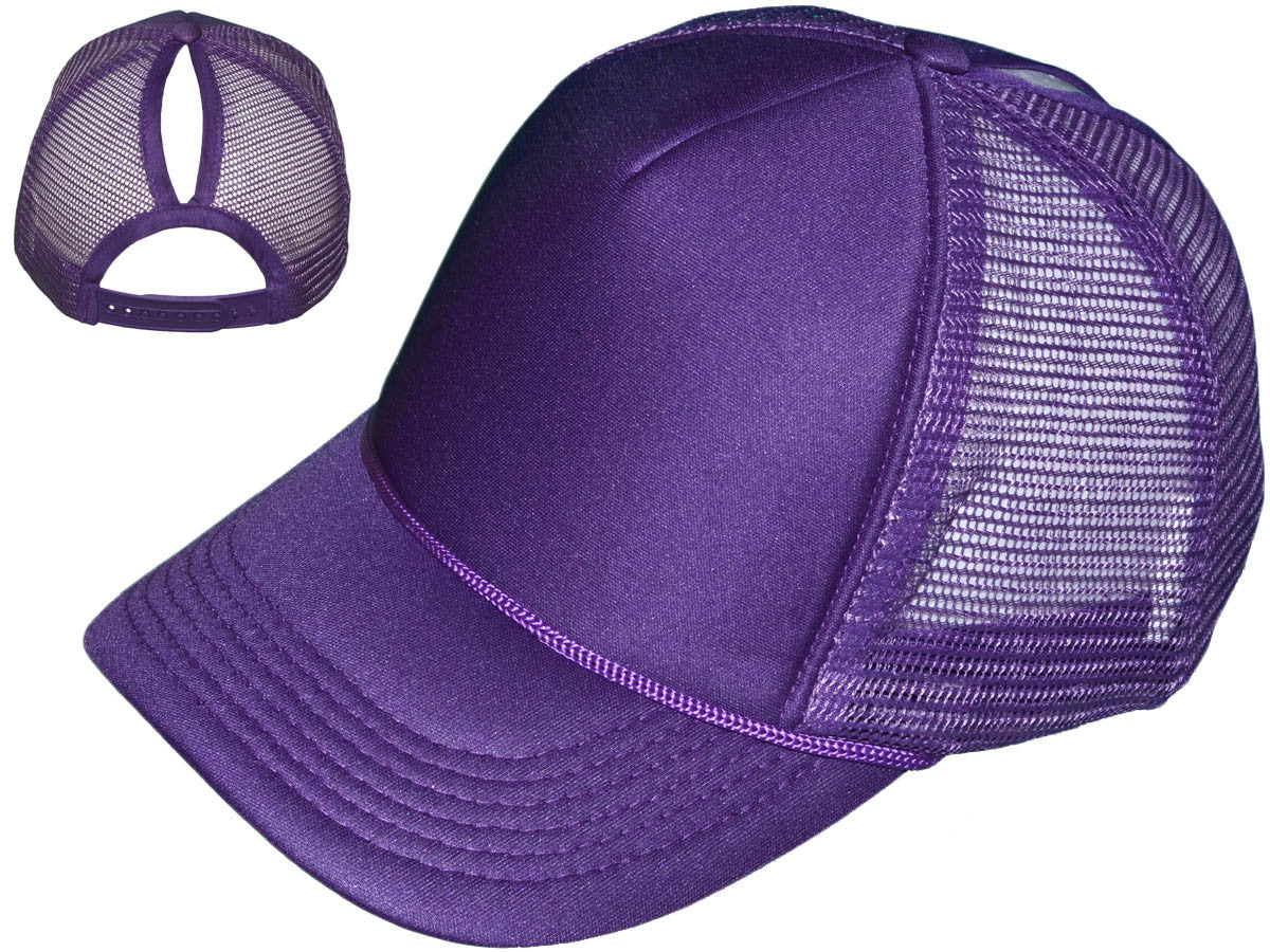 Ladies DIRT PRINCESS 5 Panel Messy High Bun Ponytail Hat