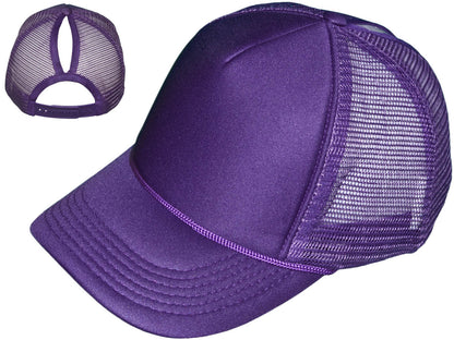 Ladies DIRT PRINCESS 5 Panel Messy High Bun Ponytail Hat